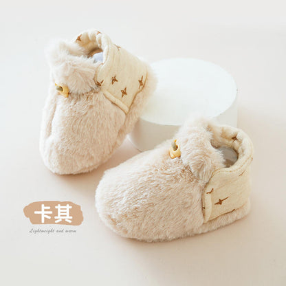 Bebek Kadife Dolgulu Yumuşak Terlik