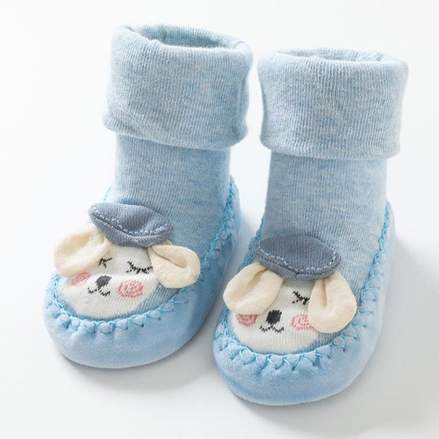 Bebek Yer Çorapları Kaymaz Deri