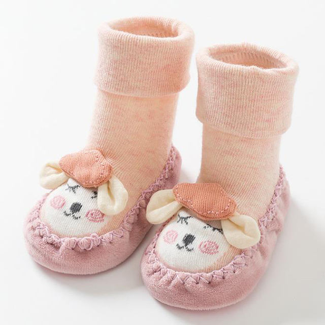 Bebek Yer Çorapları Kaymaz Deri