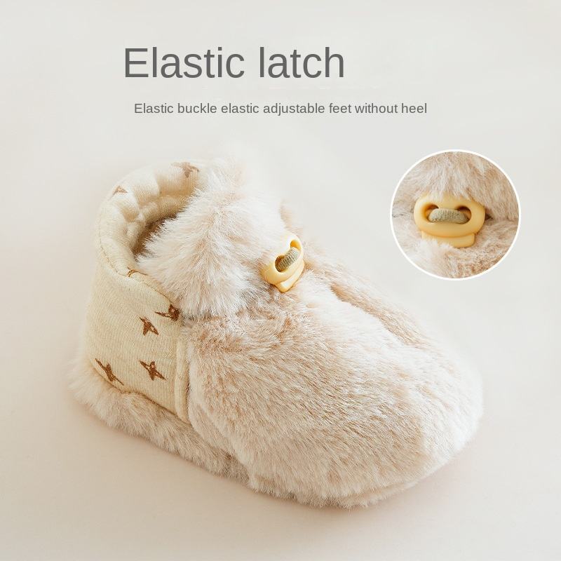 Bebek Kadife Dolgulu Yumuşak Terlik