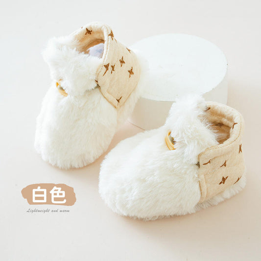 Bebek Kadife Dolgulu Yumuşak Terlik